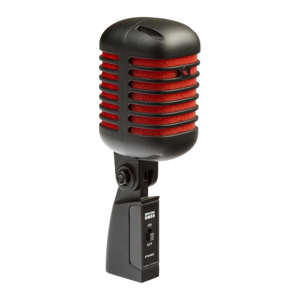 Microphone filaire dynamique - blanc - Effet lumineux Disco - MR  ENTERTAINER G158GB